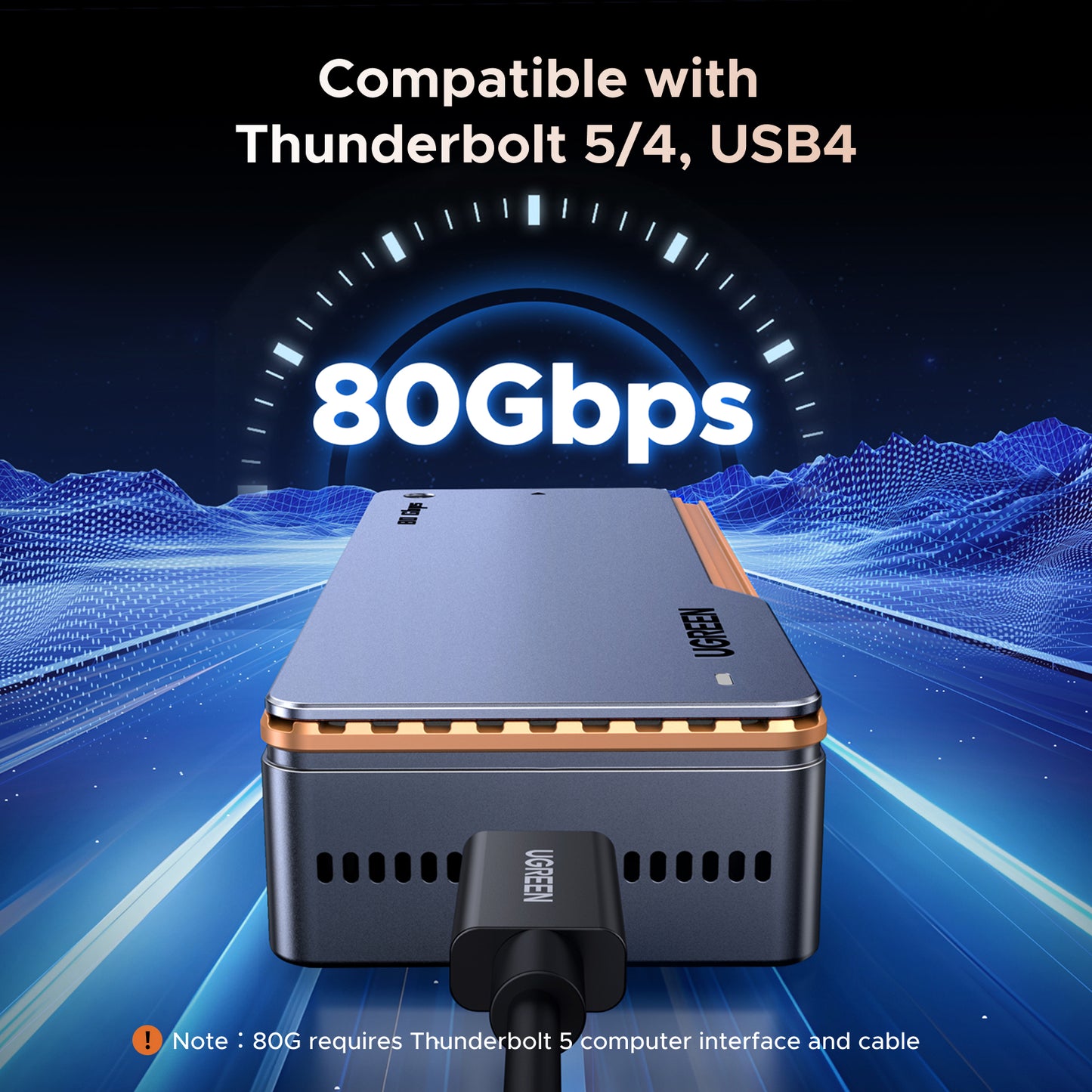 UGREEN 80Gbps 8TB M.2 NVMe SSD Enclosure