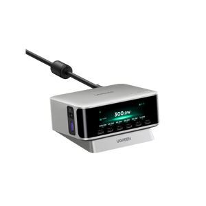 UGREEN Nexode Pro Smart Display Desktop Charger (300W, 8-Port, GaN, 5 Charging Modes)