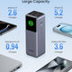 UGREEN Nexode Power Bank 25000mAh 200W portable charger features a large 25000mAh capacity, delivering multiple full charges for iPhone, Galaxy smartphones, iPad, and MacBook to support extended work and travel use.
