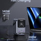 UGREEN Portable Power Bank 48000mAh 300W portable charger supports PD 3.1 two-way fast charging, allowing up to 140W high-speed recharging and up to 200W maximum output, efficiently powering high-performance laptops and multiple devices at the same time.