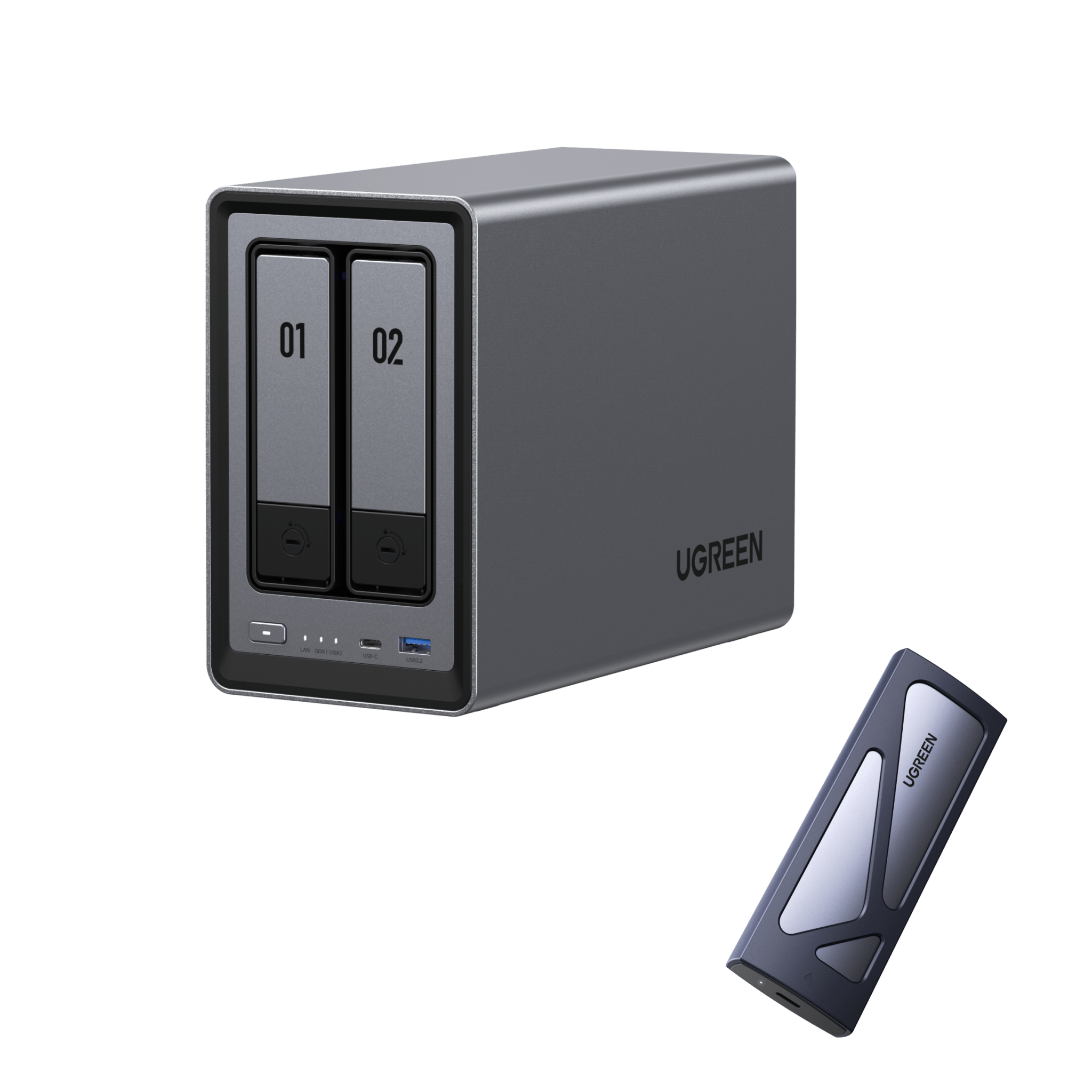 DXP2800 + M.2 NVMe SSD Enclosure