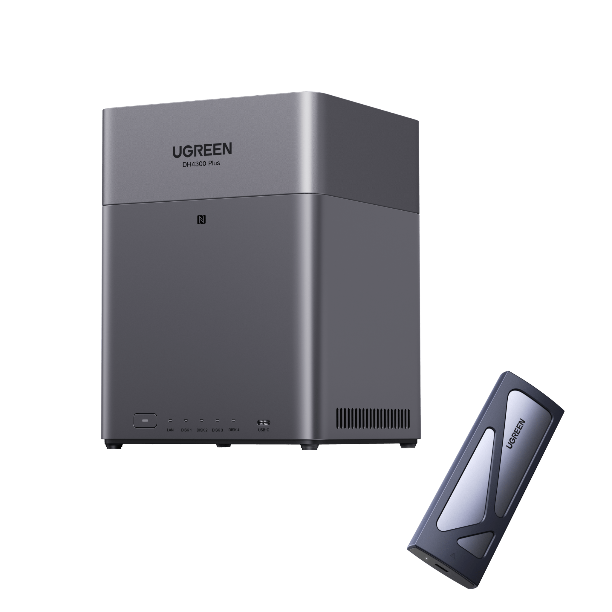 DH4300Plus + M.2 NVMe SSD Enclosure