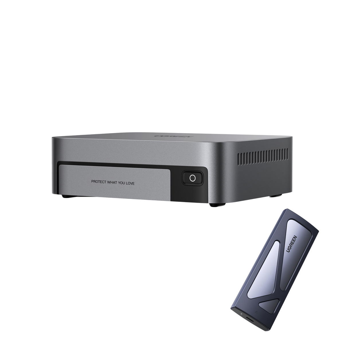 DXP480T Plus + M.2 NVMe SSD Enclosure